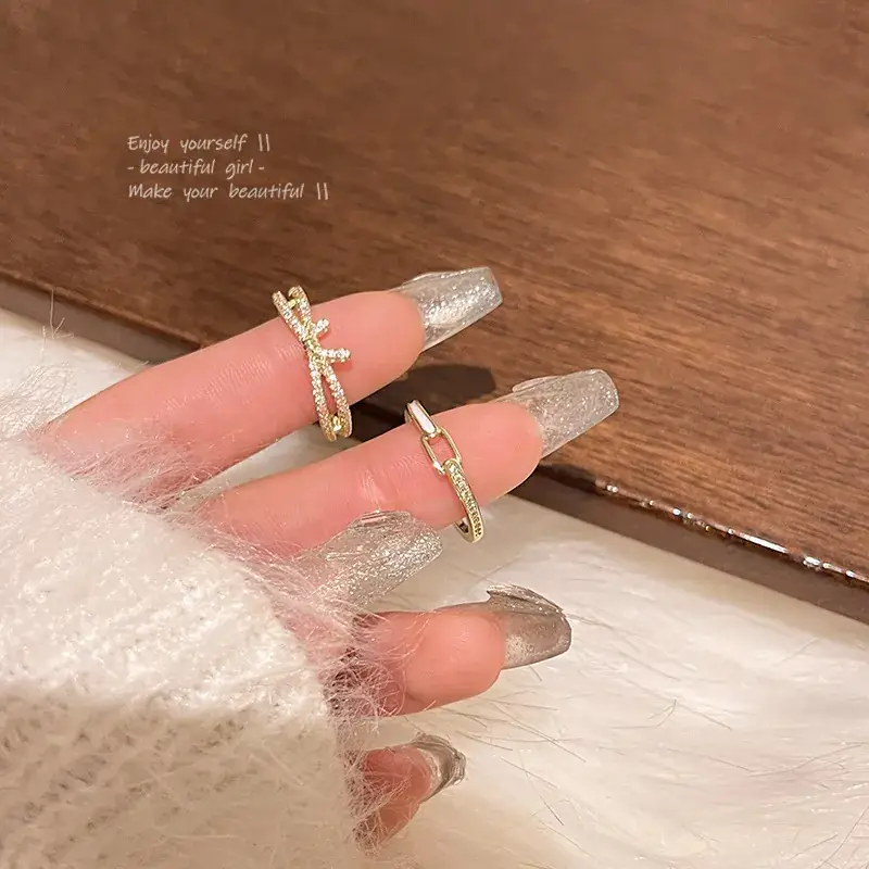 Women's Adjustable Crystal Pearl Ring with French Flower Design - Image 19
