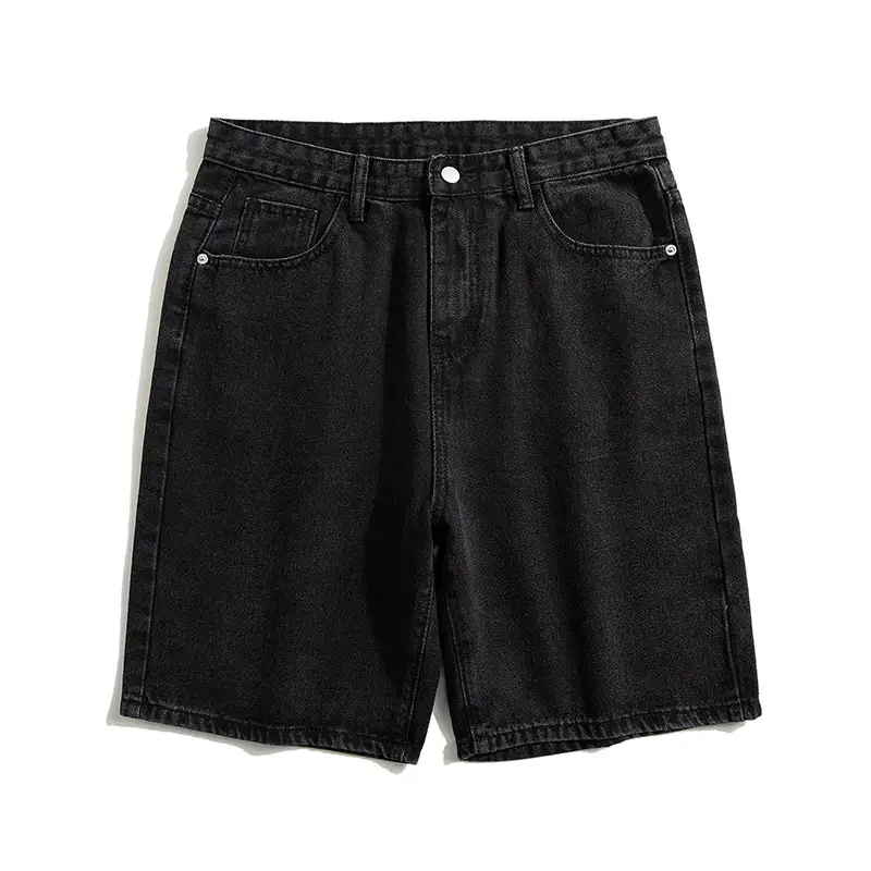 Men Denim Shorts White Mid Length Casual Summer - Image 2