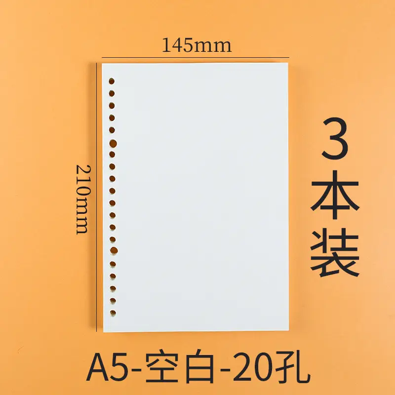 A4 A5 A6 B7 C8 D9 Hole Blank Paper Notebook Set - Image 6