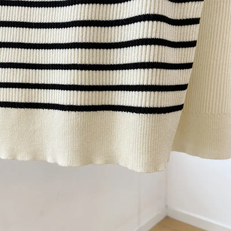 Summer Striped Knitted Vest Set Large 2223 — feature 10