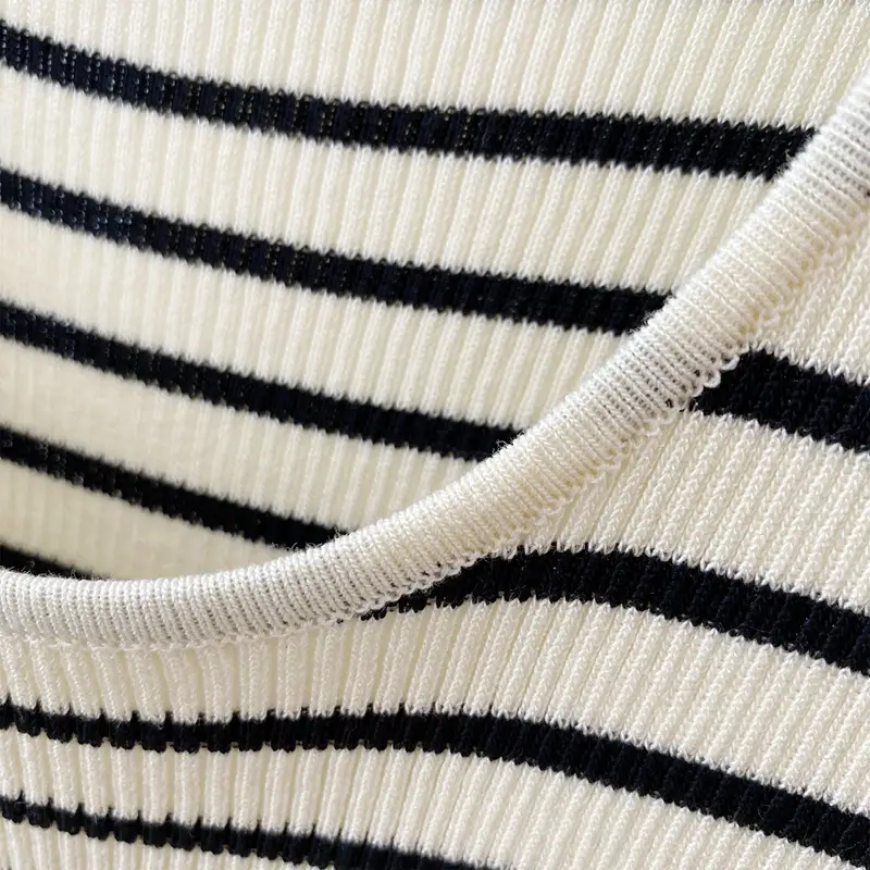 Summer Striped Knitted Vest Set Large 2223 — feature 9