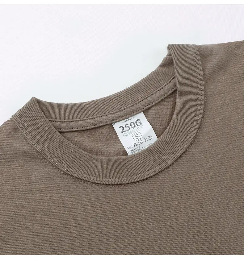 Men 250g Black Cotton T-Shirt Round Neck XL — feature 18