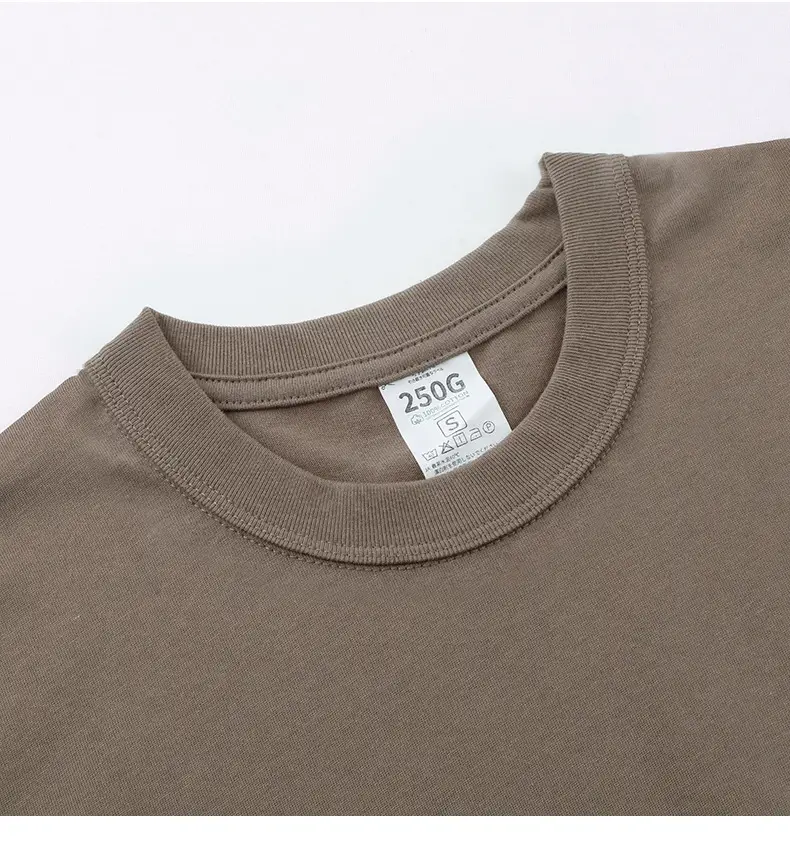Men 250g Black Cotton T-Shirt Round Neck XL — feature 27