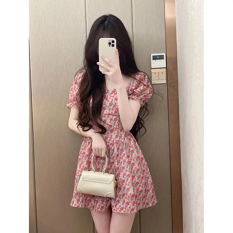 Women French Chic Floral Dress Summer 2025 - Image 7