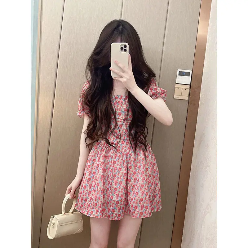 Women French Chic Floral Dress Summer 2025 - Image 8