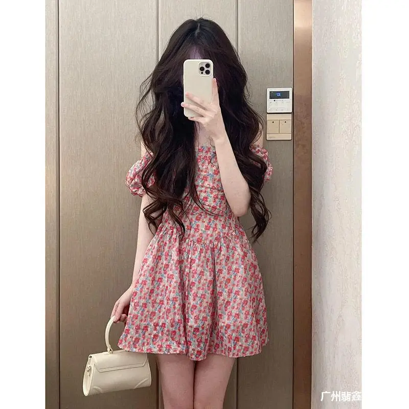 Women French Chic Floral Dress Summer 2025 - Image 9