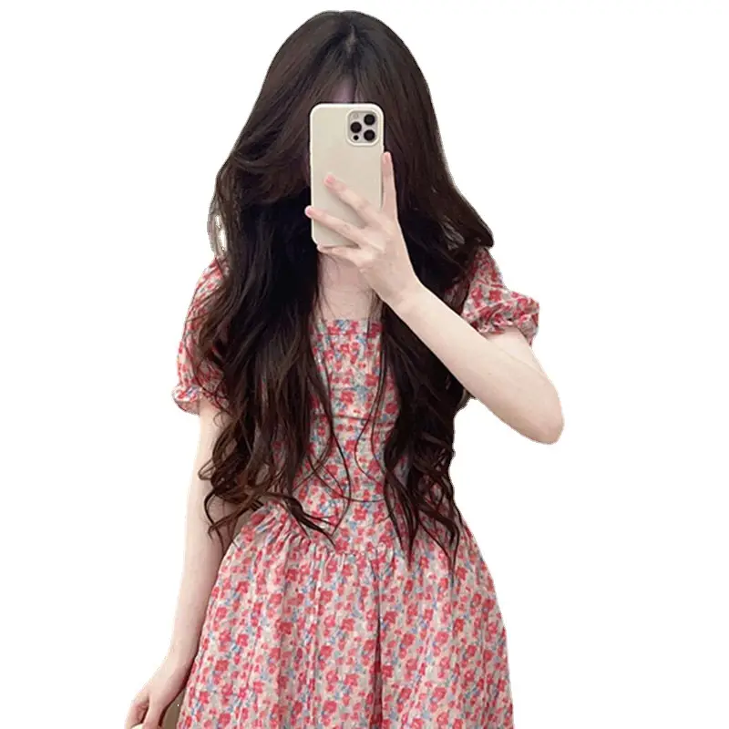 Women French Chic Floral Dress Summer 2025 - Image 10