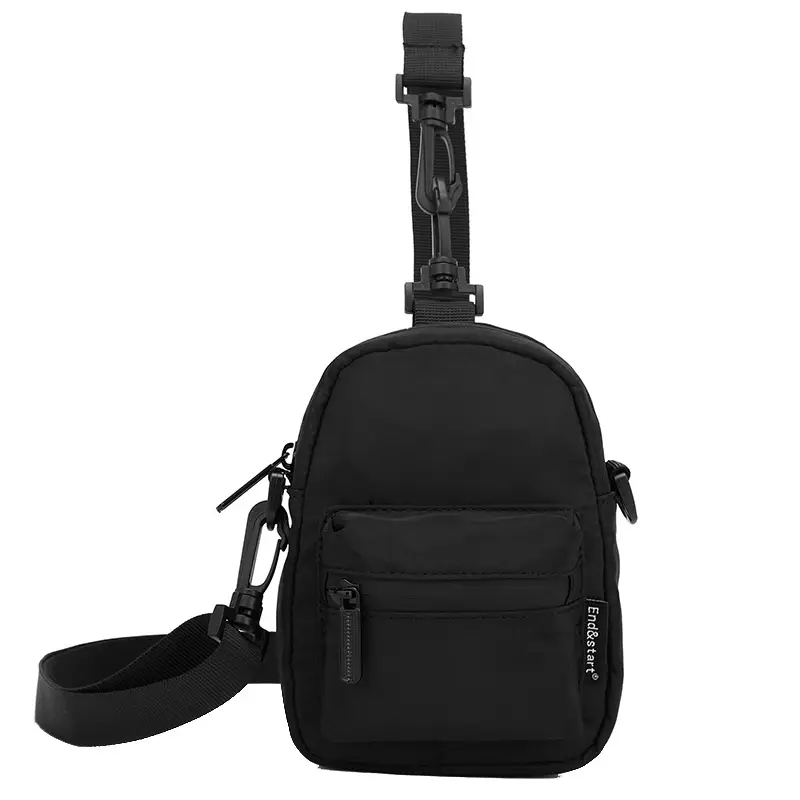 Japanese Style Mini Shoulder Bag for Men Women Lightweight Black - Image 6
