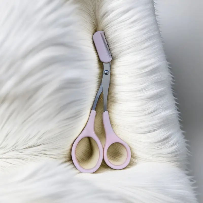 Sanding-comb eyebrow scissors [pink] (naked)