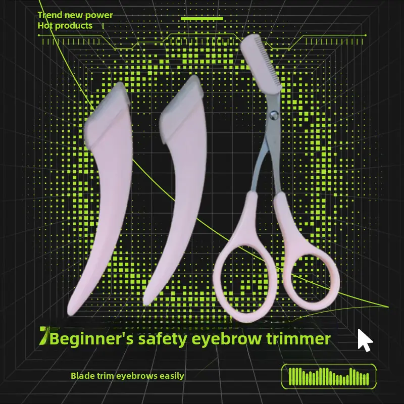 Eyebrow Trimming Scissors with Comb & Blade - Image 22