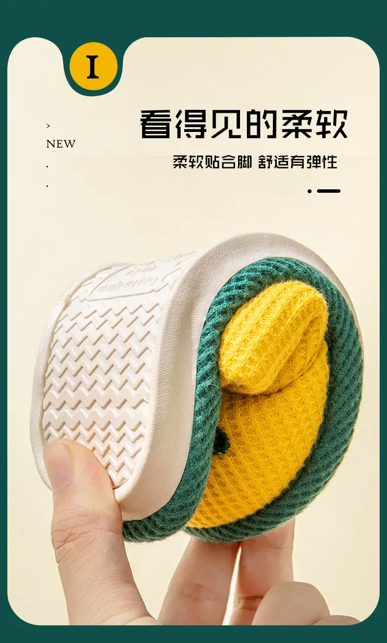 Children's cotton slippers for boys and girls indoor and outdoor home soft bottom non-slip for large children cute cartoon warm slippers — feature 4