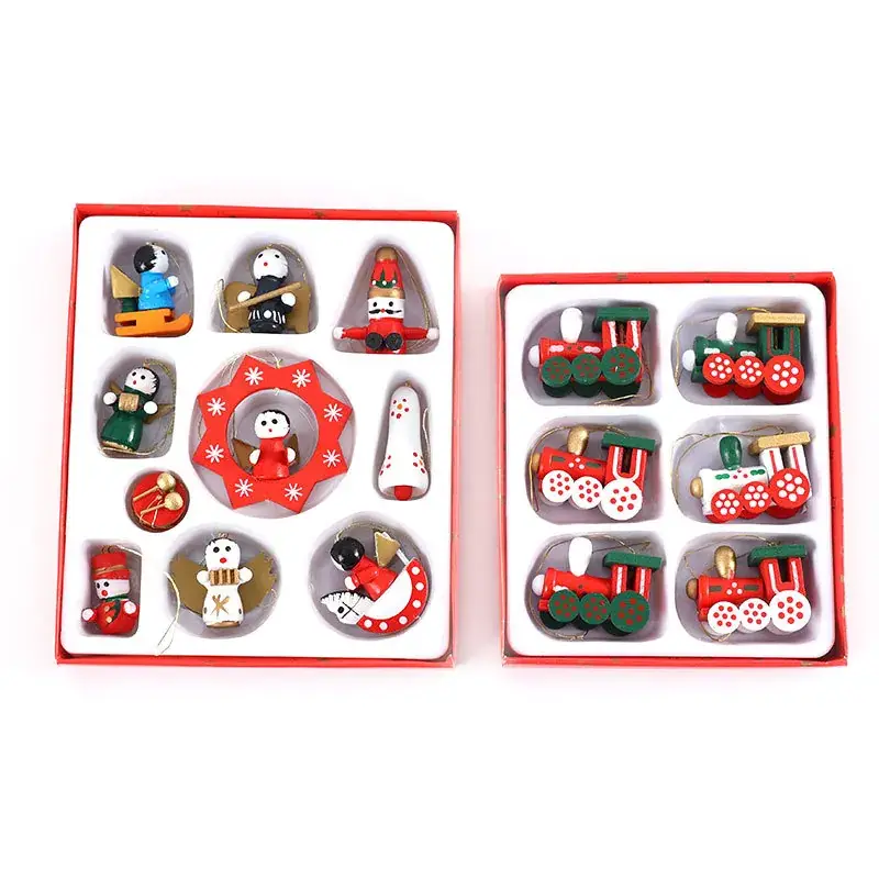 New Wooden Christmas Train Decor Gift Box