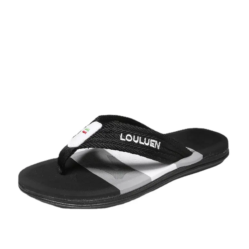 Green Cross-Over Men's Beach Flip Flops Large