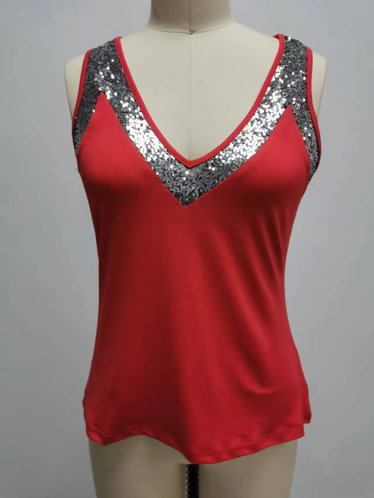Purple Sequin Sleeveless Tank Top for Women — feature 22