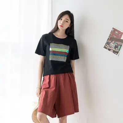 Women Cotton Linen 5-Pc Shorts Large Size - Image 8