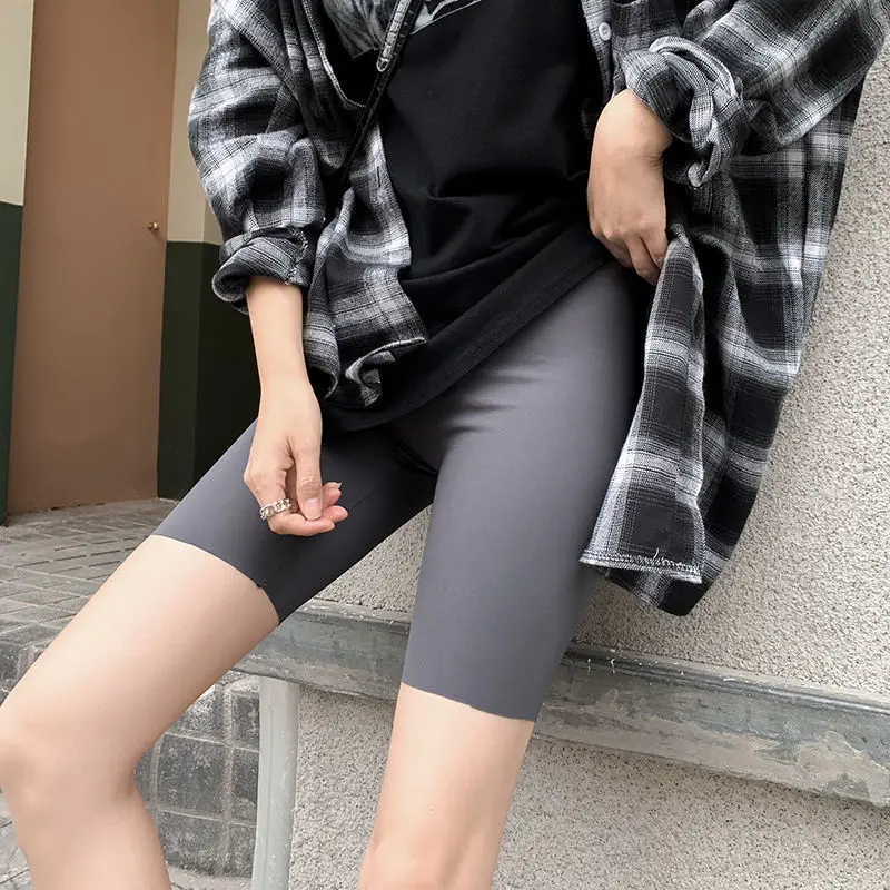Women Black High Performance Shark Pants with C Logo