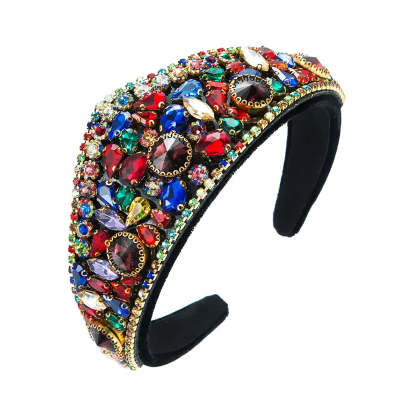 Crown Headband with Red Crystal Decor for Women - Image 20