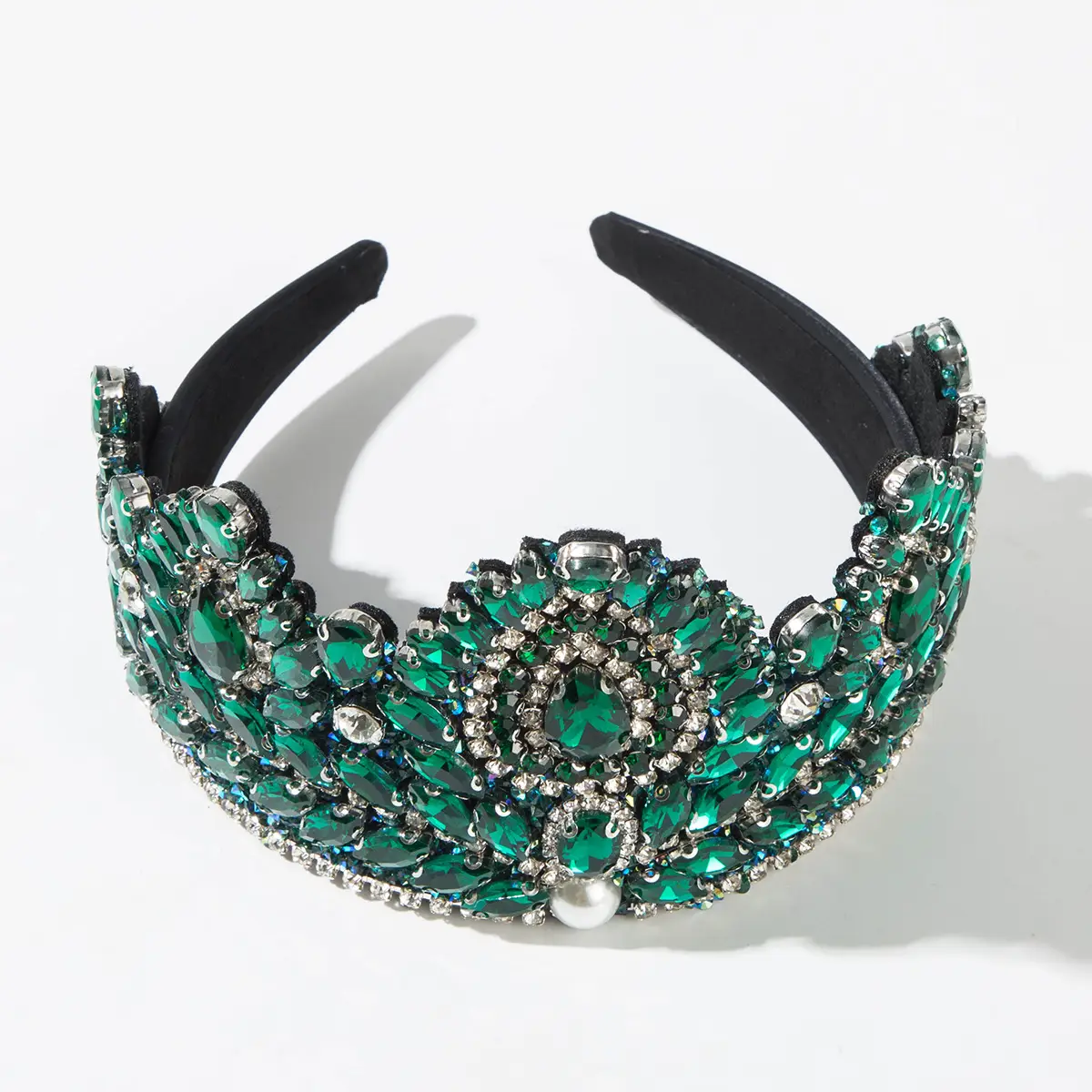 Crown Headband with Red Crystal Decor for Women - Image 12