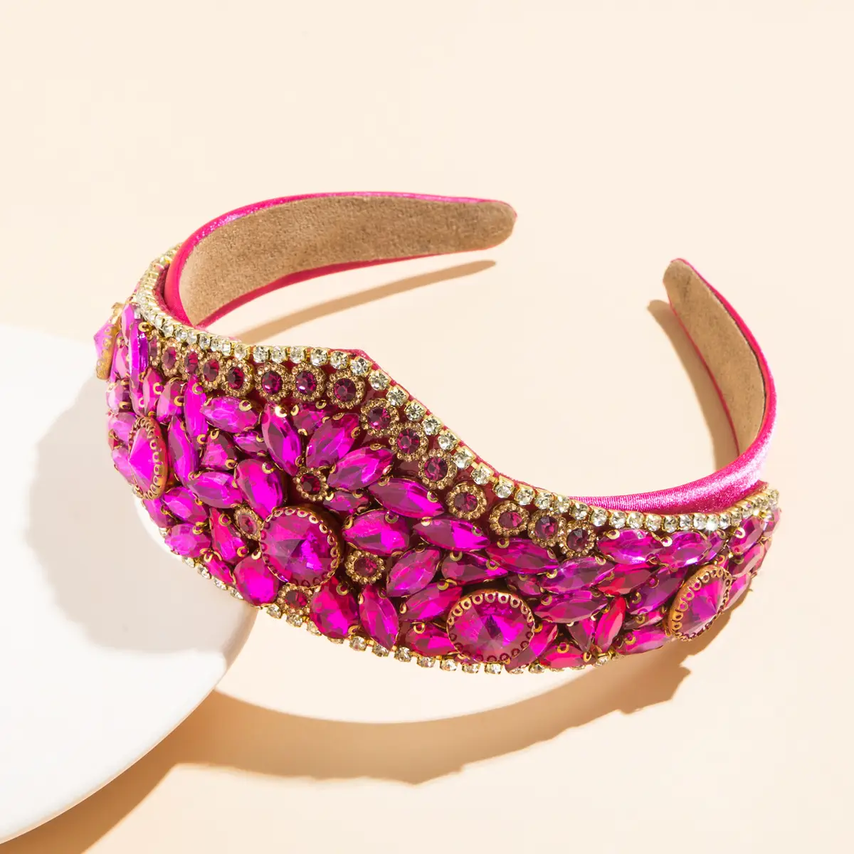Crown Headband with Red Crystal Decor for Women - Image 6