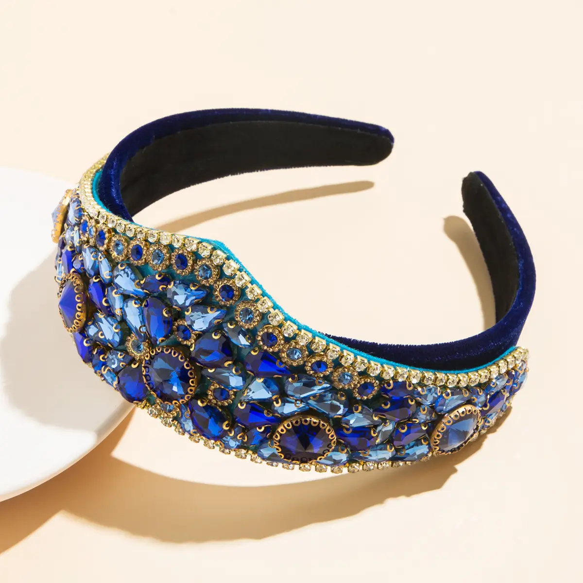 Crown Headband with Red Crystal Decor for Women - Image 7