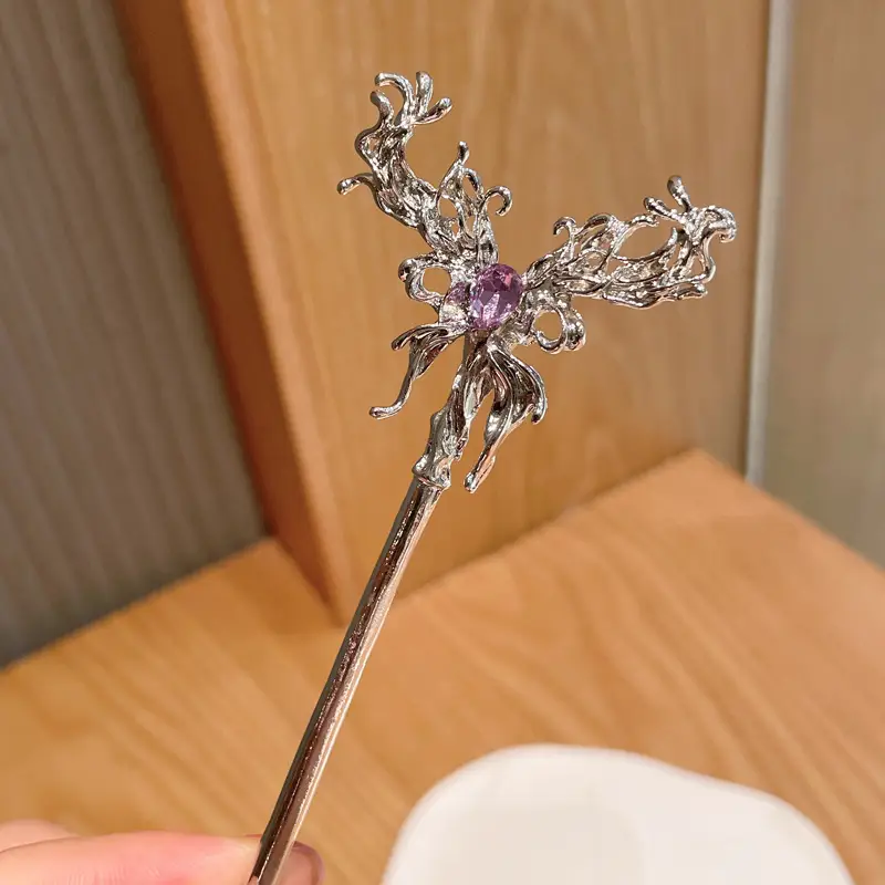 Diamond Butterfly Hairpin for Women Light Luxury - Image 2