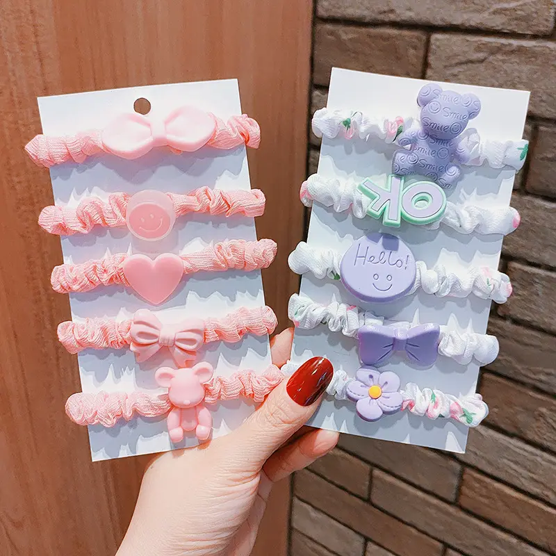5 Pcs Korean Style Baby Hair Ties Rubber Band - Image 9