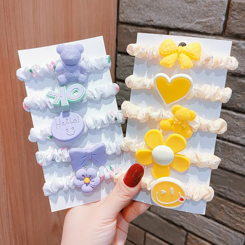 5 Pcs Korean Style Baby Hair Ties Rubber Band - Image 10