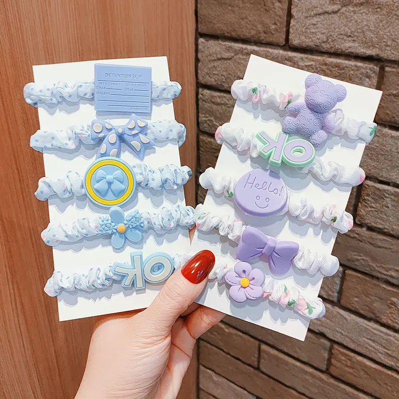 5 Pcs Korean Style Baby Hair Ties Rubber Band - Image 11