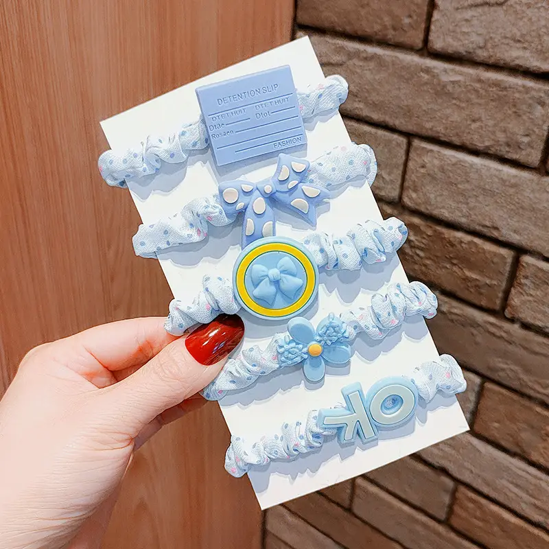 5 Pcs Korean Style Baby Hair Ties Rubber Band - Image 2