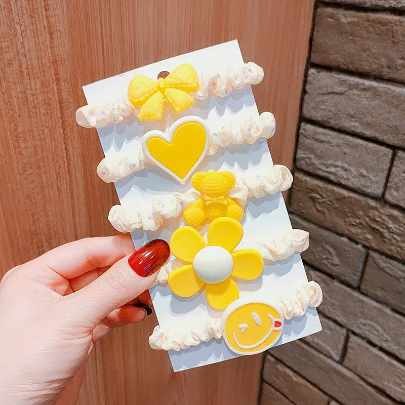 5 Pcs Korean Style Baby Hair Ties Rubber Band - Image 7