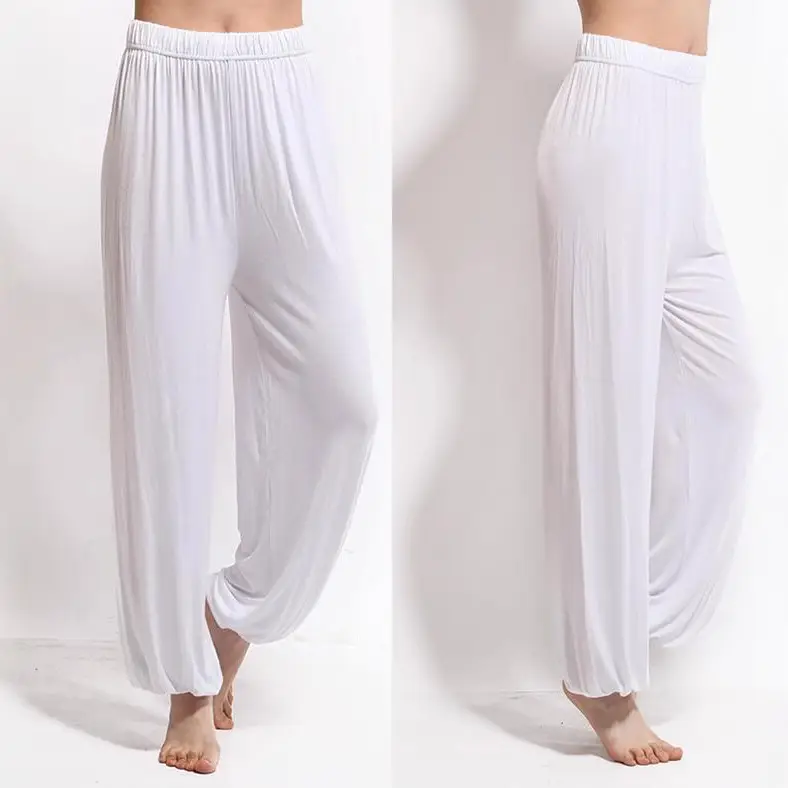 Maroon Wide Leg Modal Pants for Men Women Spring Summer - Image 14