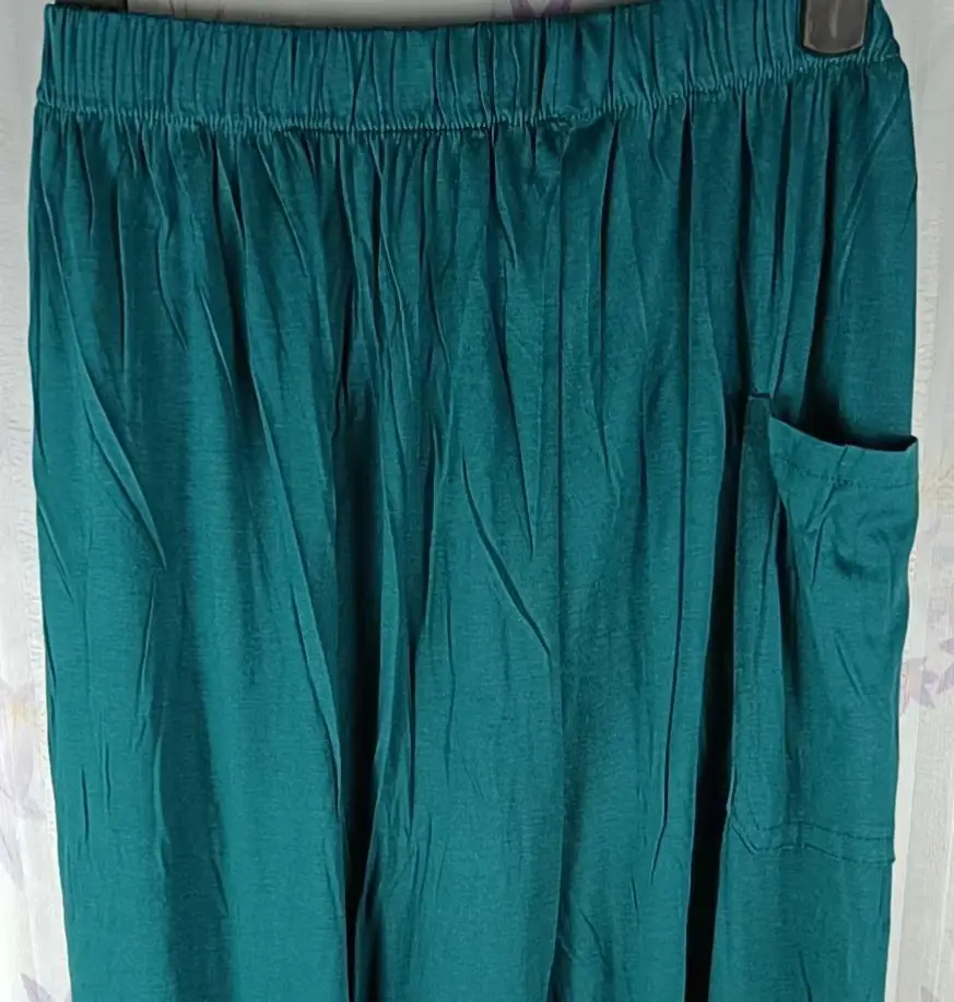 Maroon Wide Leg Modal Pants for Men Women Spring Summer - Image 3