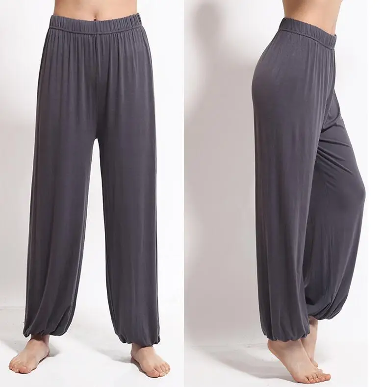 Maroon Wide Leg Modal Pants for Men Women Spring Summer - Image 7