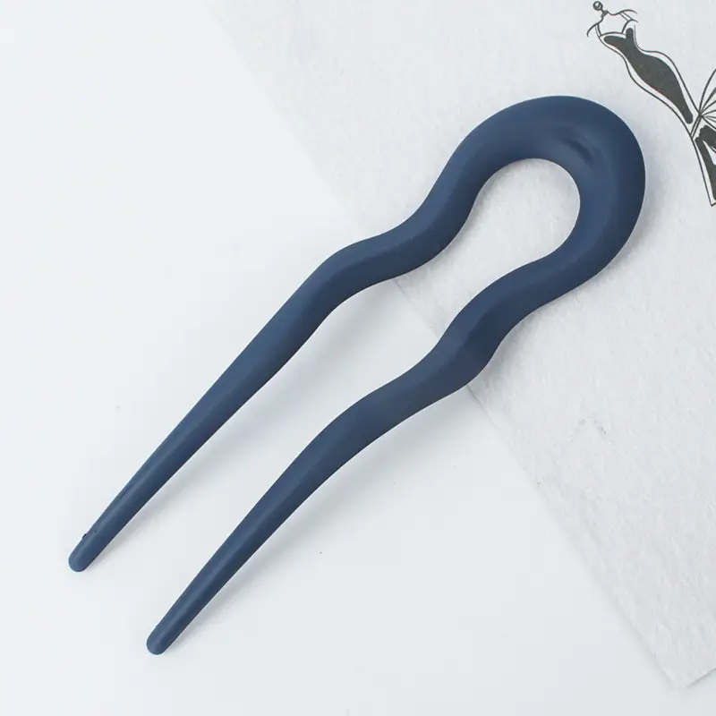 U-Shaped Felt Hair Clip Green Factory Direct - Image 3