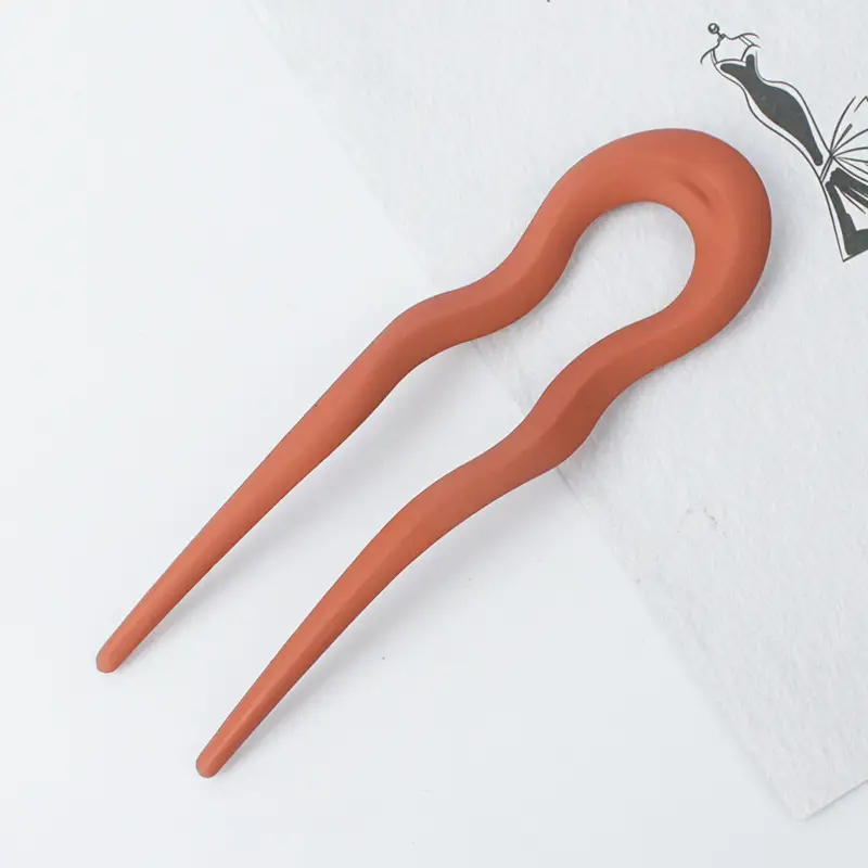 U-Shaped Felt Hair Clip Green Factory Direct - Image 4