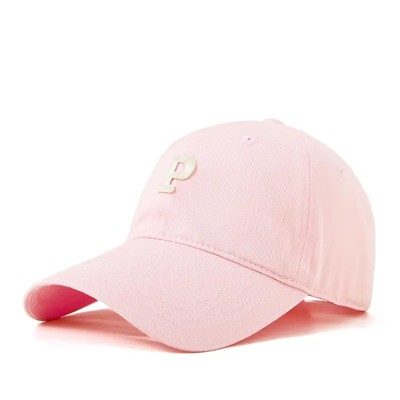 Men P Letter Cap Beige Baseball Cap