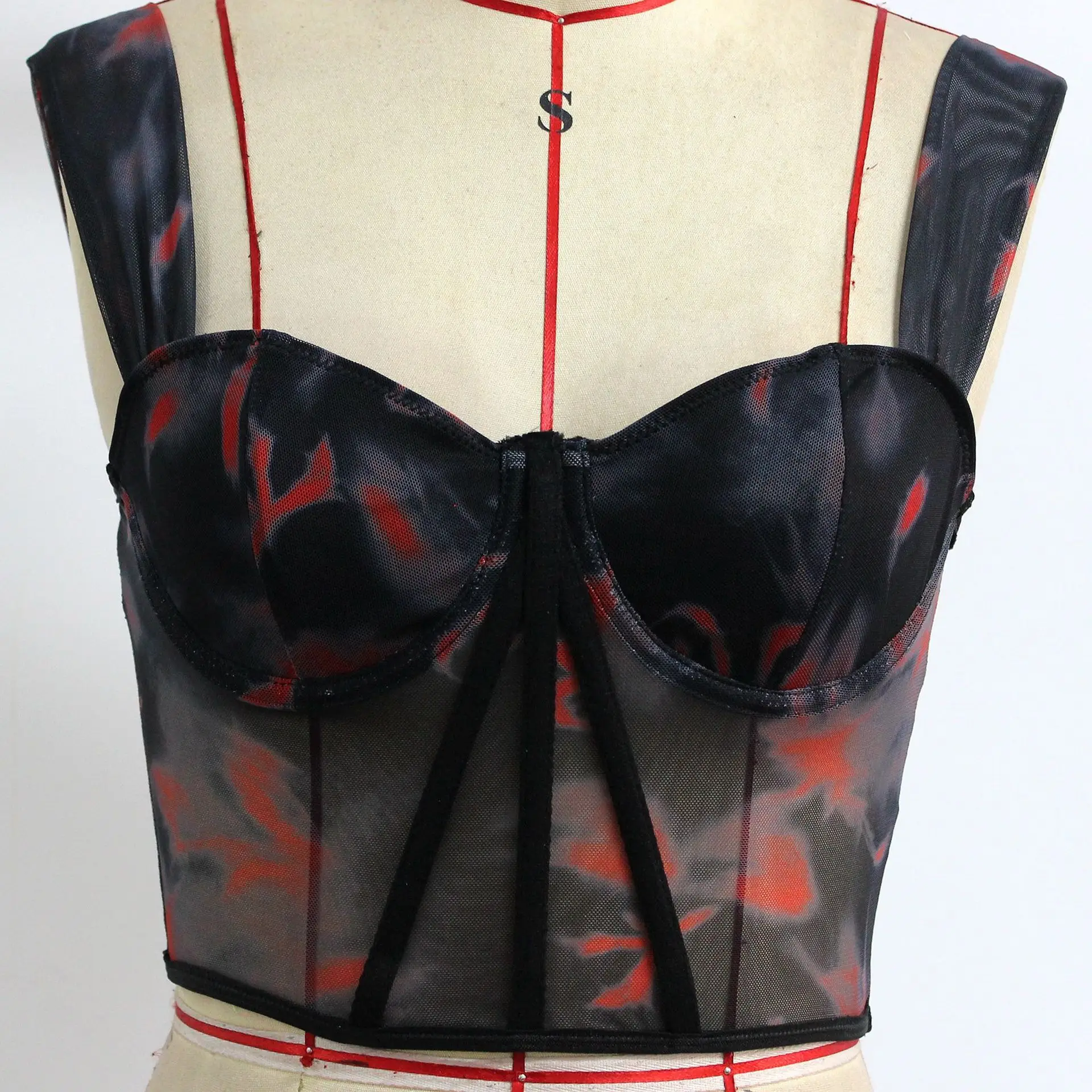 Women's Mesh Printed Bra Top Ultra Short European American Hotties — feature 27