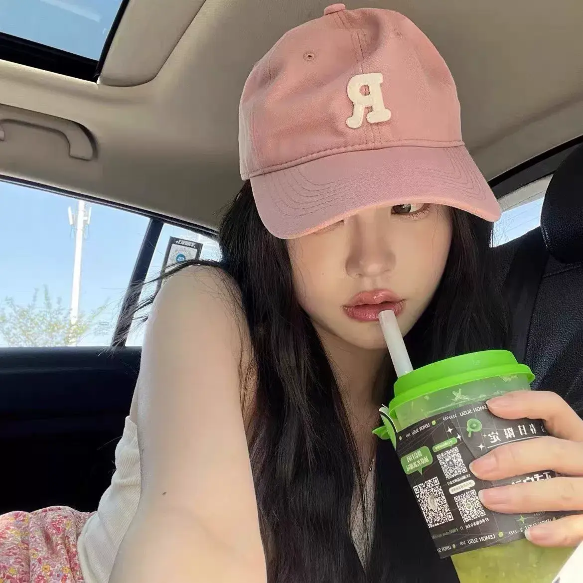 Women's Red Letter R Baseball Cap with Embroidery — feature 5