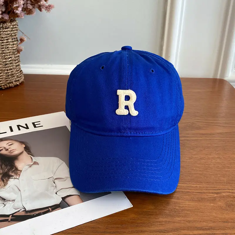 Women's Red Letter R Baseball Cap with Embroidery - Image 4