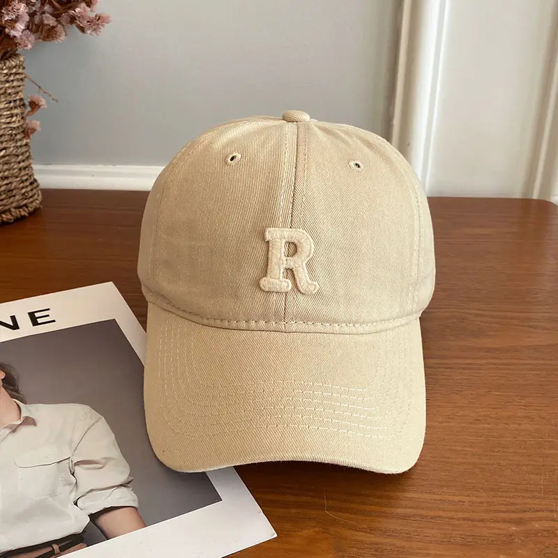 Women's Red Letter R Baseball Cap with Embroidery - Image 9