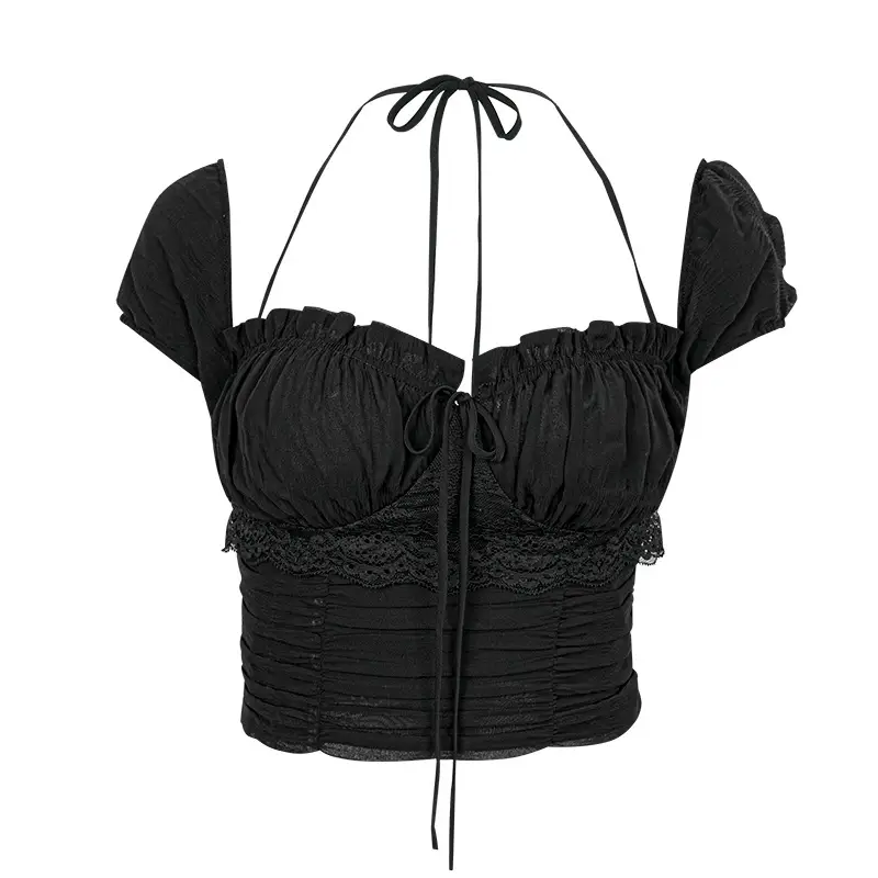 Sweet Lace Halter Top with Sweet Lace Design - Image 2