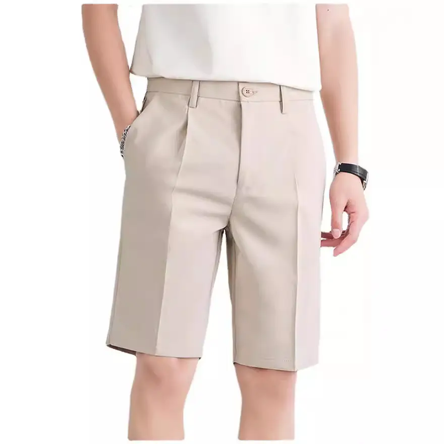 Men's Thin Ice Silk Shorts Black Mid-Length - Image 10