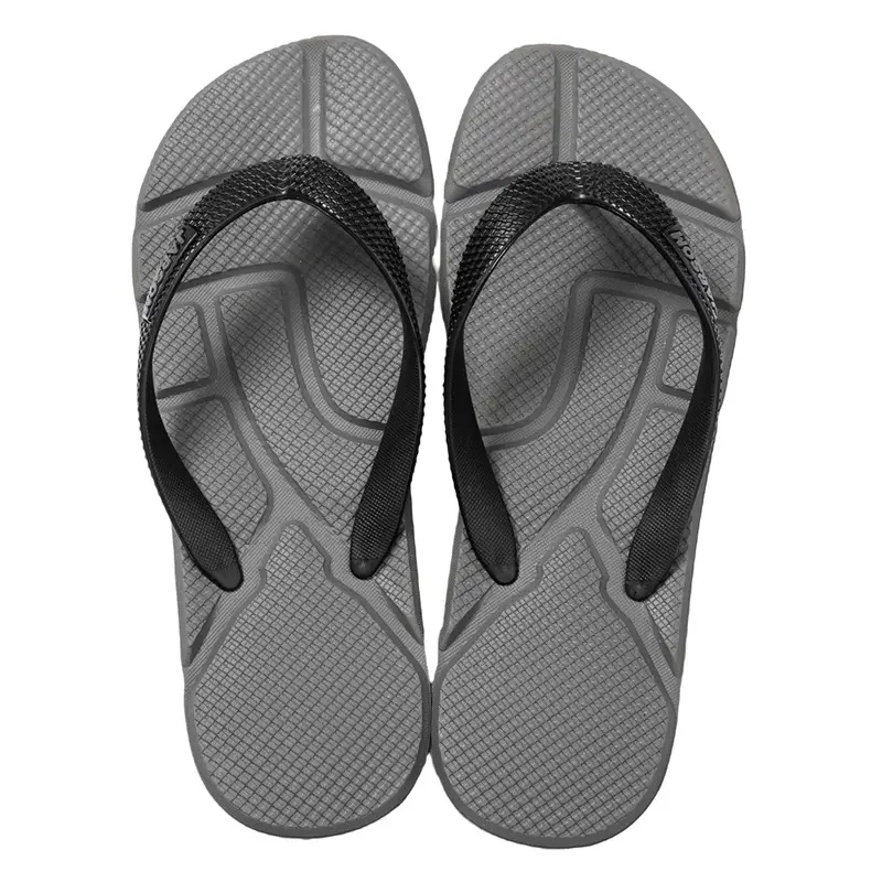 Plus Size Gray Flip Flops Men's Non-Slip Beach Slippers