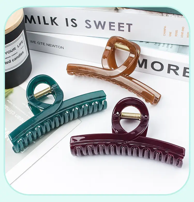 2022 Acrylic Hair Clip for Back of Head Black — feature 9