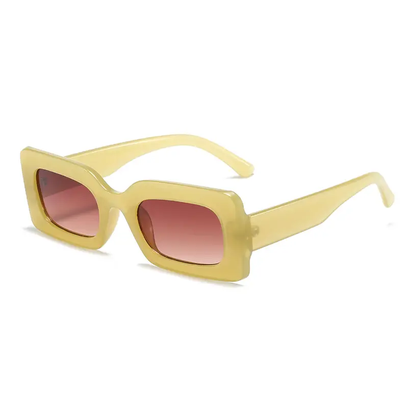 Square Frame Sunglasses Green Candy Color