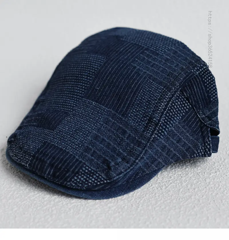 Vintage Blue Washed Short Eave Cap for Men Women — feature 1
