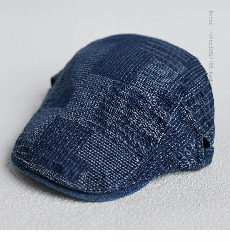 Vintage Blue Washed Short Eave Cap for Men Women — feature 2