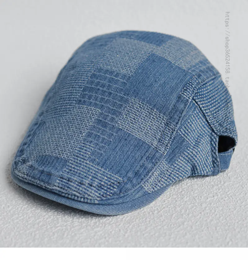 Vintage Blue Washed Short Eave Cap for Men Women — feature 3