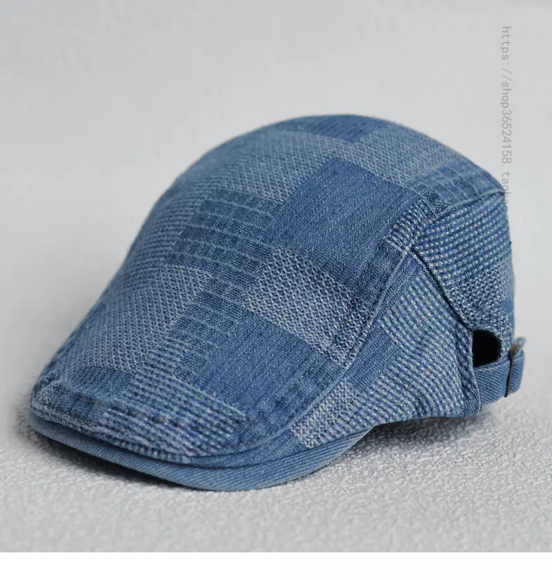 Vintage Blue Washed Short Eave Cap for Men Women — feature 5
