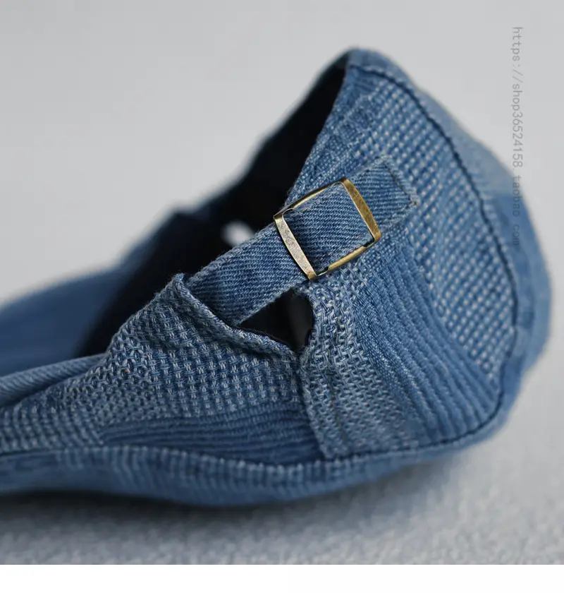 Vintage Blue Washed Short Eave Cap for Men Women — feature 7